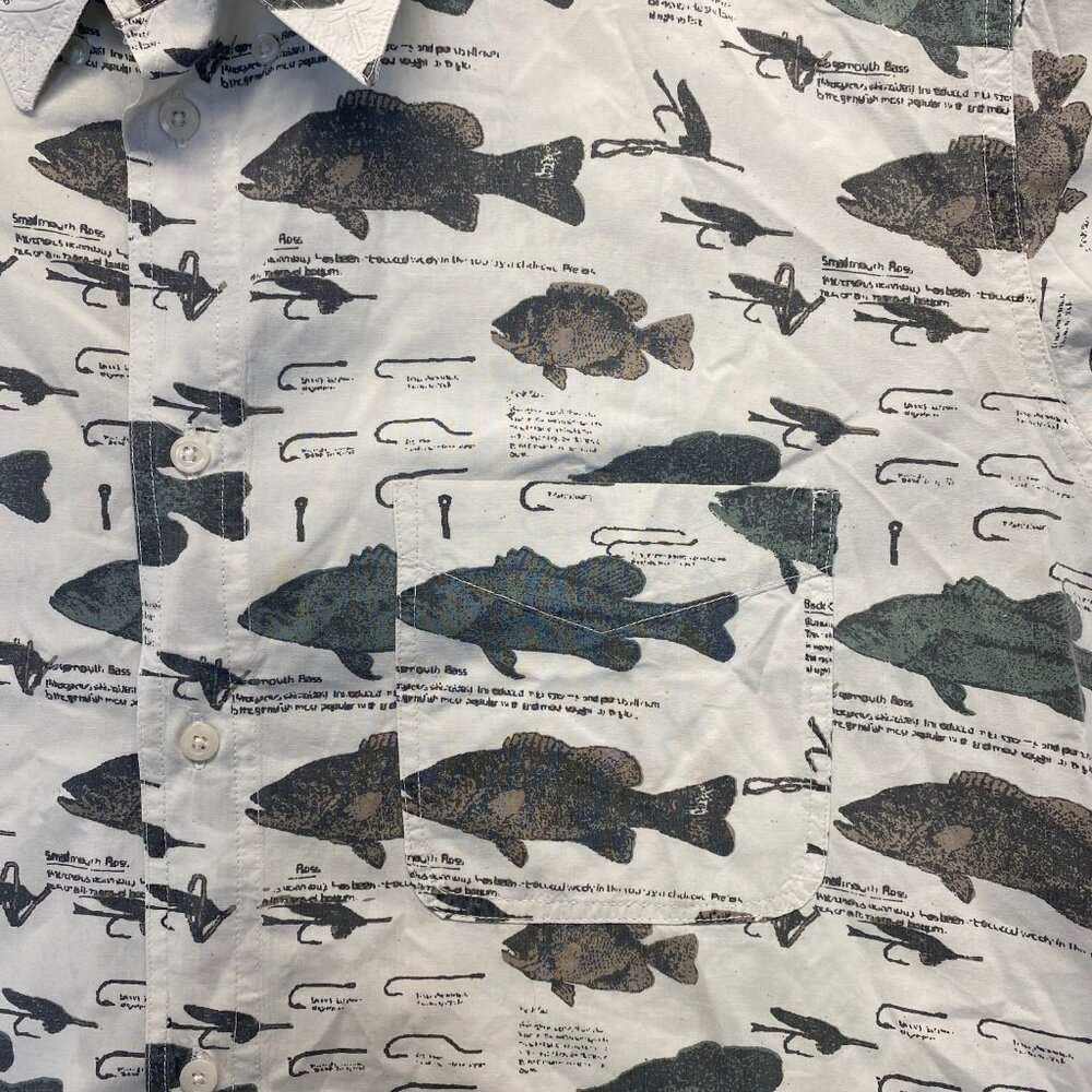 Men's Shirt Green Sailfish Swordfish fish Fishing Sportsman Short Sleeve XL - Picture 10 of 12